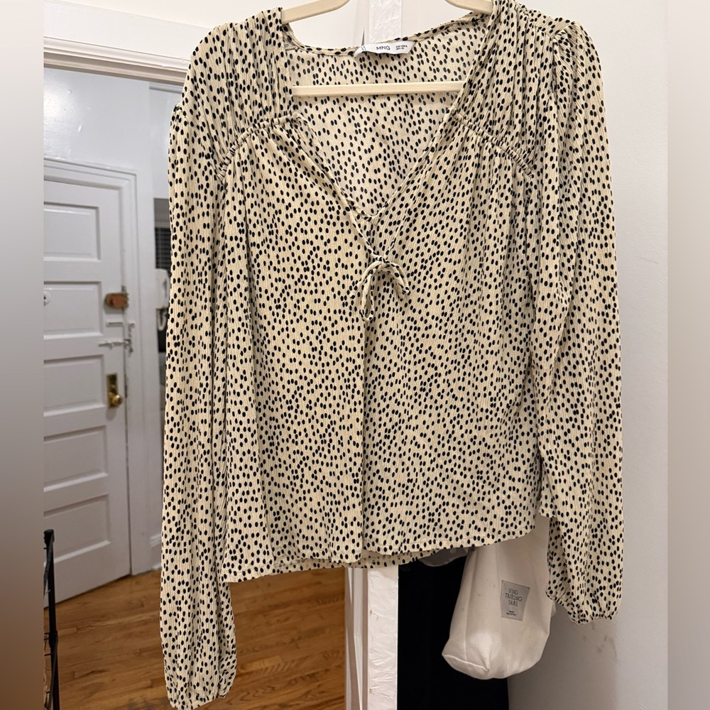 Mango Polka Dot Women's Top